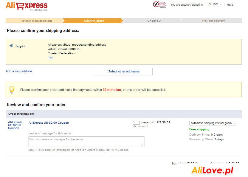 Darmowe kupony od AliExpress dla nowych użytkowników