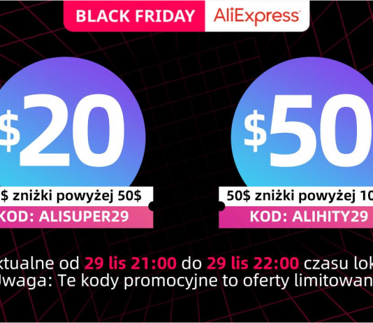 kod rabatowy aliexpress black friday cyber monday dla nowych